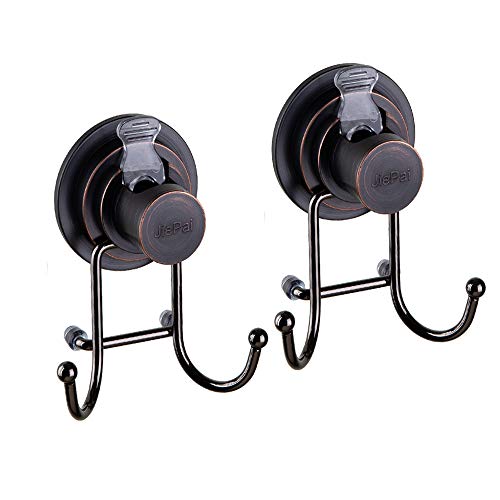 JIEPAI Powerful Vacuum Suction Cup Hooks,Holder for Towel Bathrobe and Loofah - Shower