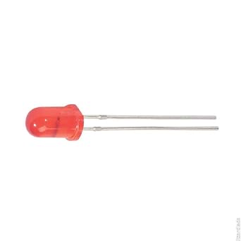 Red LED 5mm Round Wide Angle Diffused LED Light Emitting Diode Bright PCB Breadboard-Friendly (Pack of 25)