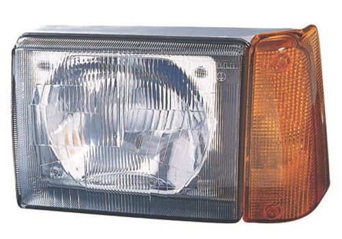 Alkar 3705013 Headlamp Lens with Indicator Manual Orange Asymetrical Lamp H4