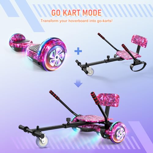 Image of LIEAGLE Hoverboard, 6.5 inch Self Balancing Scooter Hover Board with Bluetooth Wheels LED Lights for Kids Adults