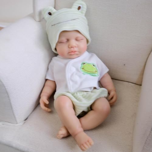 RXDOLL Realistische Reborn-Babypuppen, Silikon, Ganzkörper-Mädchen, 30,5 cm, lebensechte schlafende Neugeborenen-Puppe, die echt aussehen, anatomisch korrekt aussehen, für Kinder ab 3 Jahren – Bild 4
