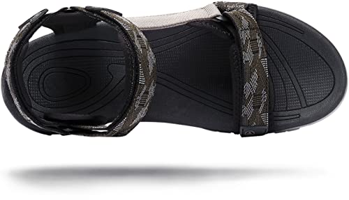 Atika Men's Outdoor Hiking Sandals, Open Toe Arch Support Strap Water Sandals, Lightweight Athletic Trail Sport Sandals, Maya 2 Escape Black, 7 #TOP3