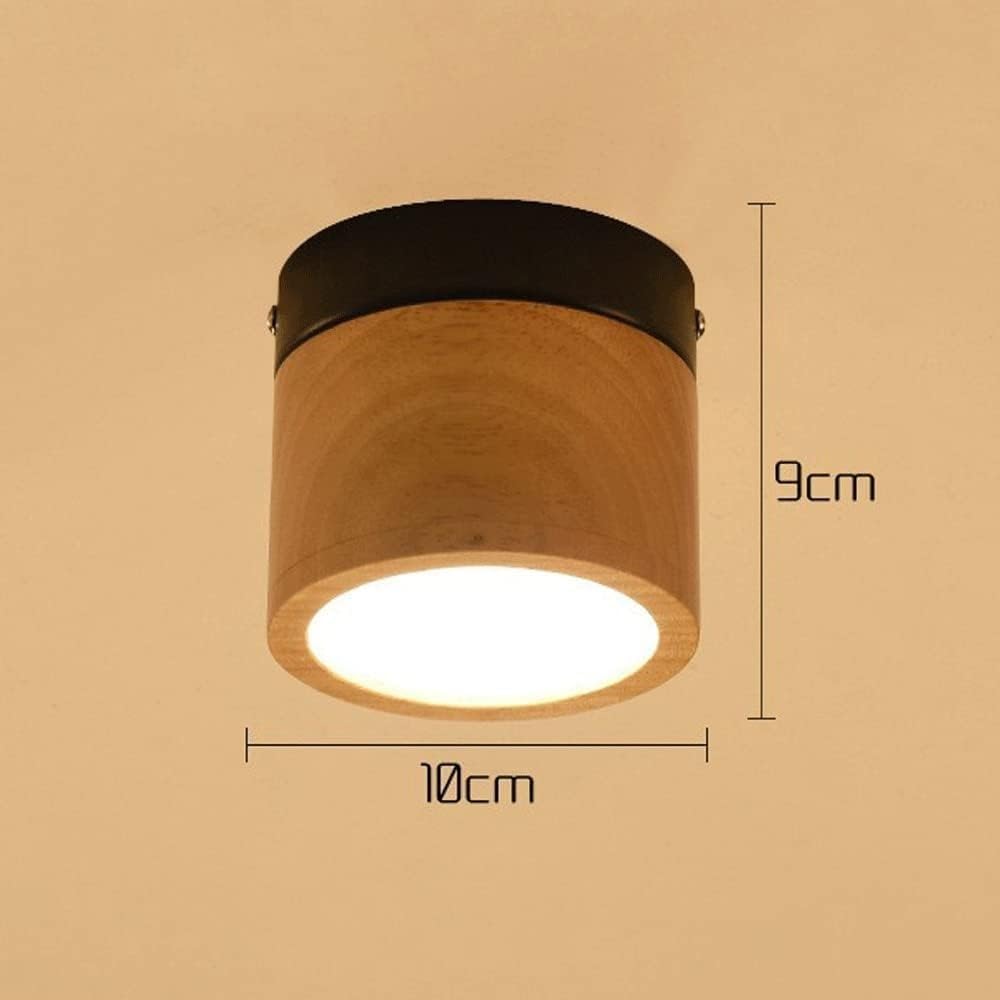 Generico Lampada da Parete Moderna Faretto da Soffitto LED in Acrilico da 5 W Faretto da Incasso in Legno per Corridoio Galleria Cucina Soggiorno