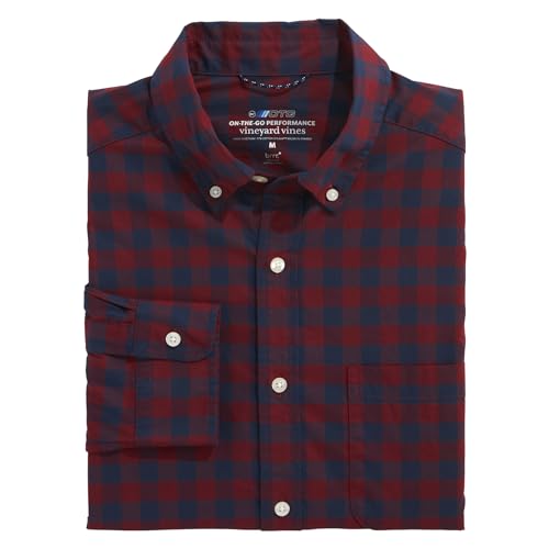 vineyard vines Men's On-The-go Brrrº Plaid Shirt2