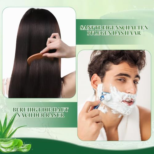 ASYBO Aloe Vera Gel 300 ml – 100% reines Aloe Vera für Gesicht, Körper, Haar, beruhigende und nähren feuchtigkeitsspendende Aloe-Creme für… – Ansicht 4