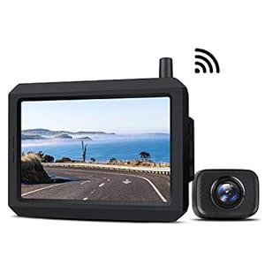 5 Inch Wireless Backup Camera Kit with Digital Signal, Waterproof Rear View Camera with 5″ TFT-LCD Monitor, Ideal for…