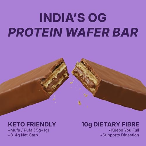 Snactivate Protein Wafer Bars - Double Chocolate (Pack of 6), 10g Protein, 10...