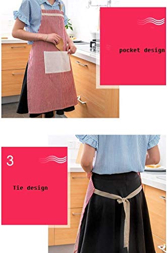 Image of KPNG Cotton Linen Cooking Apron Adjustable Kitchen Apron Soft Chef Apron with Pocket for Women and Men