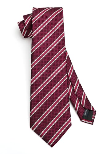 Image of Enlision Ties for Men Solid Color 3.35 inch Formal Business Necktie Classic Satin Mens Wedding Party Ties