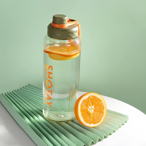 Image of THE VENTI SHOTAY Large Tritian Water Bottle 1600ML BPA Free Premium Plastic Bottle with Holder for Home, Office, Gym, Travel, Camping, Hiking, Sports