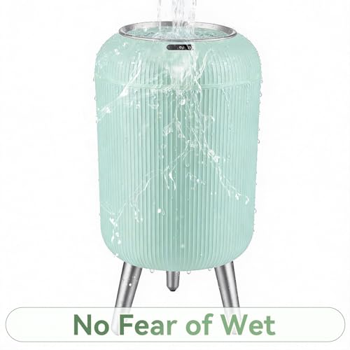 Image of Automatic Motion Sensor Bathroom Trash Can Touchless,3 Gallon /11L Smart Garbage Bin,Mini Trash Can with Removable Legs for Toilet,Kitchen,Bedroom,Office,Smart Plastic Electric Garbage Cans-Blue