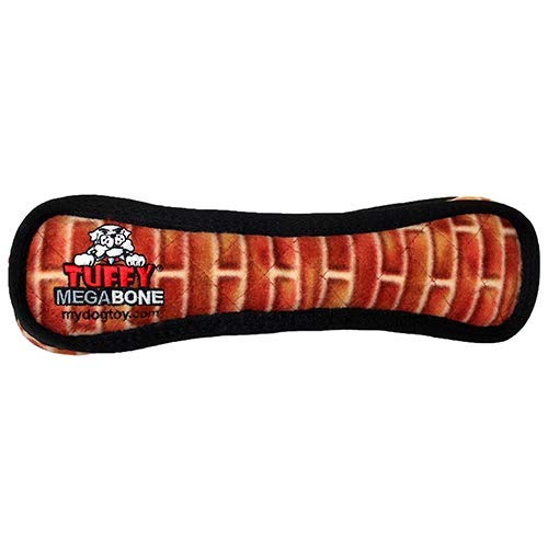 Tuffy (タフィーズ) 丈夫で音のなるおもちゃ メガボーン 犬用 (35.5cm, ブリック)