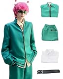 WGGHOQ The Saiki K Cosplay Costume, Adult The Disastrous Life of Saiki K. School Uniform Suit Halloween Outfit (Saiki Kusuo, M)