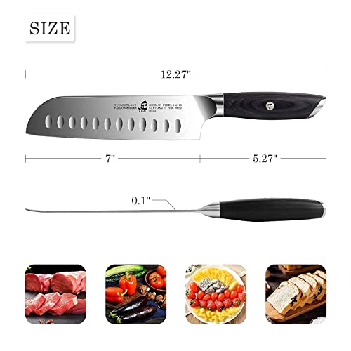 Tuo 10 Inch Chef Knife & 8.5 Inch Kiritsuke Knife & 7 Inch Santoku Knife, Vegetable Meat Kitchen Cooking Knife - German Hc Steel With Pakkawood Handle - Falcon Series Gift Box Included #TOP4