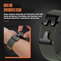Nylon Elastisch Armband für Garmin Venu 3S/Venu 2S/Vivoactive 4S/Vivomove 3S/Forerunner 265s/255s/255s Music,18mm Robust Stoff Sport Band mit Fallschirmverschluss Armbänder für Huawei GT 5/4 41mm – Ansicht 4