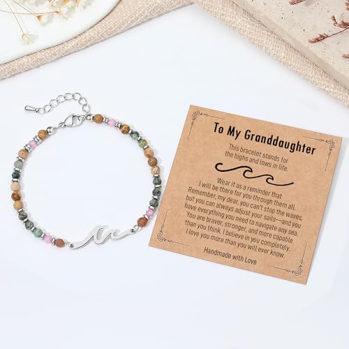 Image of TONY & SANDY Friend Gifts for Women, Unique Birthday Gifts for Women, Sister Gift from Sister, Wave Bracelet, Christmas Stocking Stuffers for Woman Female, Bestie Friendship Bracelets