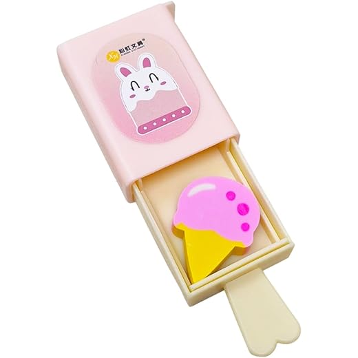 Magic Box Pencil Eraser - Popsicle Shape - Multi-Color