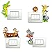 ADESIVI MURALI BAMBINI ADESIVI PER INTERRUTTORE 5 PEZZI GIRAFFA ZEBRA ALLEGRI E COLORATI ANIMALETTI DELLA SAVANA ANIMALI ZOO SCIMMIETTE COCCODRILLO WALL STICKERS ADESIVO MURALE DECORAZIONE CAMERETTA