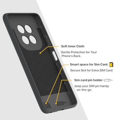 Image of Pikkme Back Cover for Realme C63 5G Camera Protection 3D Hexa Cube Design Silicone Protective Bumper Case (Grey)