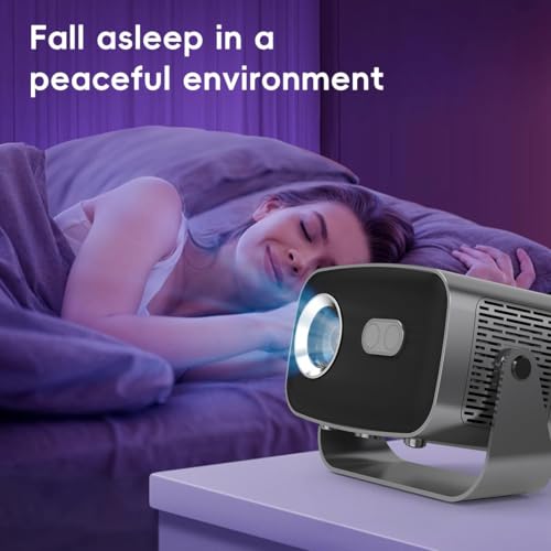 Image of Cubonic Adnova LED Projector Android 12.0 /Electric Focus with WiFi 6 and Auto Keystone,18000Lumens,Full HD 1080P 4K Supported 360 Angle Adjustment Video Home Theater A10,Grey