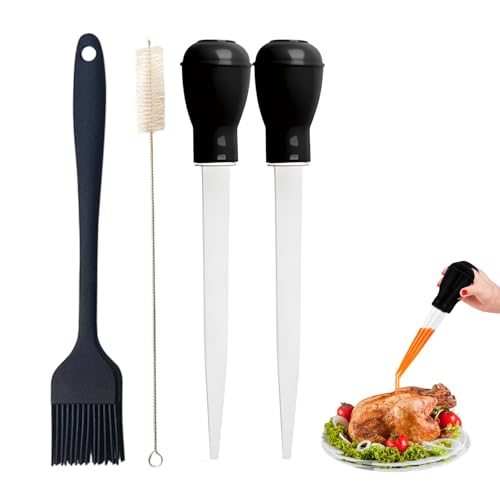 BDBFPAN 4 Stück Bratenspritze Set,mit Reinigungsbürste Fleischspritze,fleischspritze marinadenspritze,geeignet für gebratenes Hühnchen,Rindfleisch und Grill,einfach zu reinigen und zu pflegen BDBFPAN 4 Stück Bratenspritze Set,mit Reinigungsbürste Fleischspritze,fleischspritze marinadenspritze,geeignet für gebratenes Hühnchen,Rindfleisch und Grill,einfach zu reinigen und zu pflegen