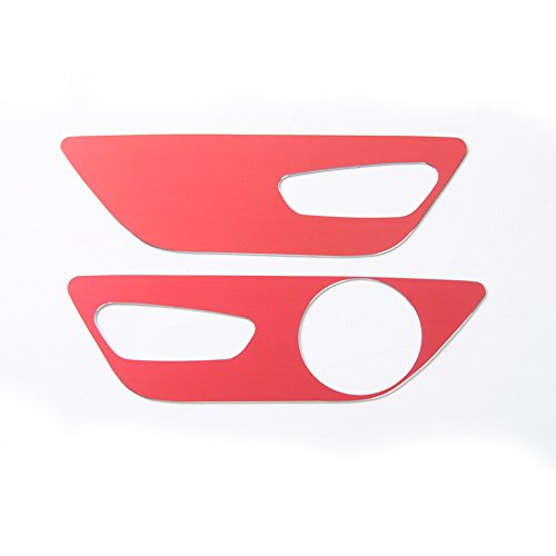 Boruien For Ford Mustang 2015+ Aluminium Alloy Seat Adjustment Control Button Panel Decor Frame Cover Trim (Red) #TOP1