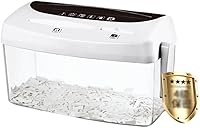 Vista 1 de HXQHXQ 4L Handy Hand-held Shredder Office Desktop Mini Shredder Removable A4 Paper Shredder Card Shredder Disc