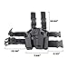 LIVIQILY Tactical Leg Holster Right Hand Thigh Belt Drop Pistol Gun Holster w/Magazine Pouch for G17 19 22 23 31 32 (Black)