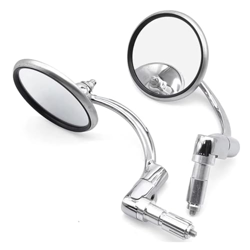 Espejos retrovisores de aluminio brillante con visión clara para moto