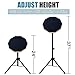 GLEAM Drum Practice Pad with Iron Drum Stand Set, 12-Inch Silent Practice Pad Kit with Drum Sticks, Drumstick Holder, Suitable for Beginners, Double Sided Black