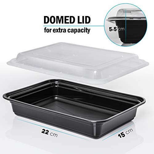 Igluu Meal Prep Containers [10 Pack] 1 Compartment With Airtight Lids - Plastic Food Storage Bento Box - Bpa Free - Reusable Lunch Boxes - Microwavable, Freezer And Dishwasher Safe (28 Oz) #TOP3