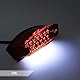 evomosa Motorrad Rücklicht Universal 12V 21 LED Motorrad Weißes Kennzeichen Licht Rotes Rücklicht Brems-Stopp-Lampe (B)
