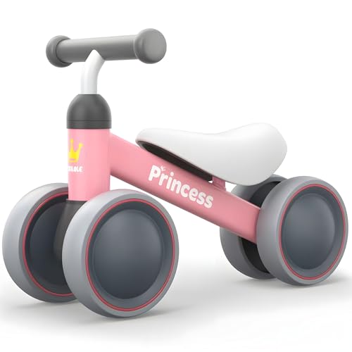 Image of BEKILOLE Baby Balance Bike for 1 Year Old Girl Gifts, 10-24 Month Toddler Balance Bike, 4 Silent Wheels Pre-School First Ride On Toys, 1st Birthday Gifts