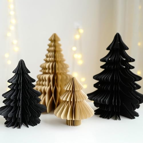 Décorations de Noël maison : mini arbre de bureau en papier - 8