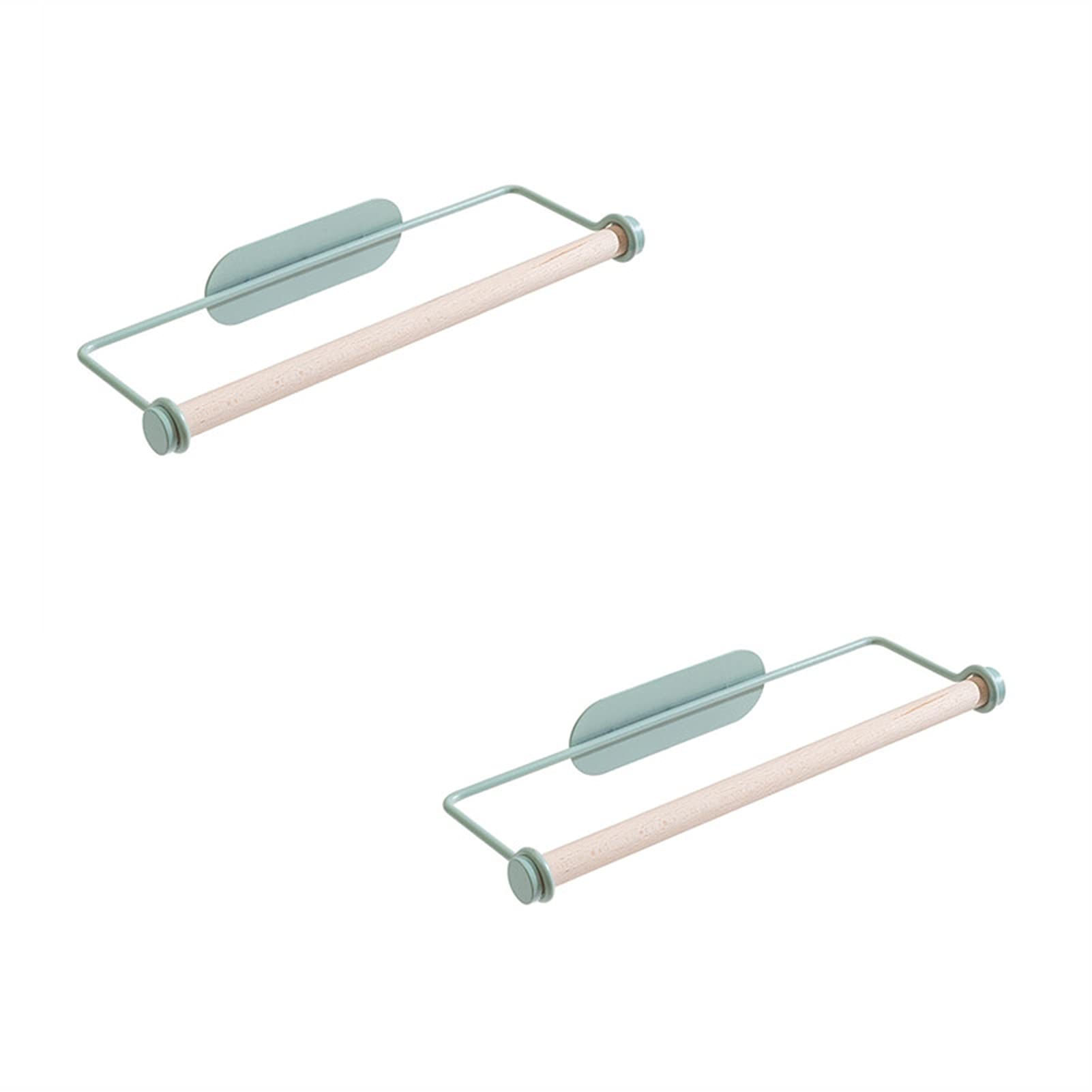Hanging Paper Towel Holder Wrought Iron Roll Rack Plastic Wrap Storage Suitable for Home Kitchen Bathroom(C)