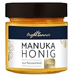 Bright Summer Manuka Honig MGO 300+ 315g - 100% reiner roher Manuka Honig zertifiziert aus Neuseeland - Natürlich, antibakteriell, kraftvoll