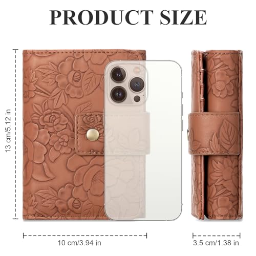 SENDEFN Wallets for Women Trifold Ladies Wallet Credit Card Holder Coin Pocket with ID Window4