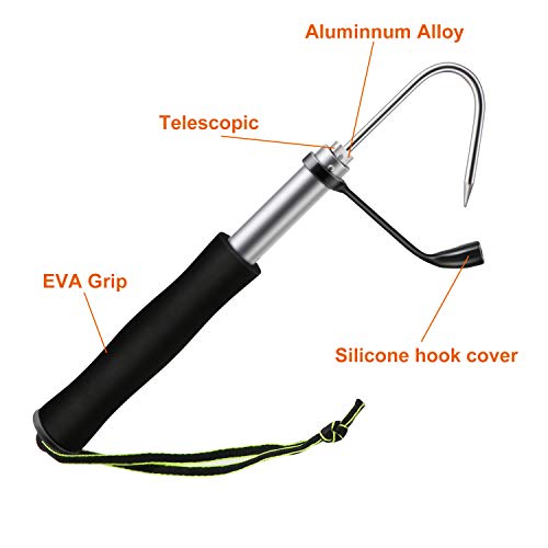 image for Vozada New Three-Section, Telescopic Fish Gaff with Stainless Sea Fish