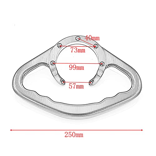 Motorcycle Rear Passenger Handles Gas Tank Grab Bar Handle Grip Tank Armrest Handgrips Fuel Tank Front Hand Grip Handlebar Grips 7 Holes for CBR600RR CBR900RR CBR1000RR VFR800F VFR1200F(Red) by REWOLFNUS - Image 6