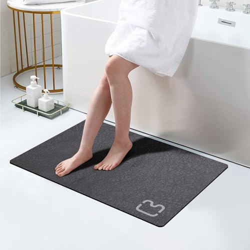 Alfombra de baño de tierra de diatomeas de secado rápido, superabsorbente, antideslizante, parte inferior de goma, alfombra de baño fina para debajo de la puerta, alfombras de suelo delante de la