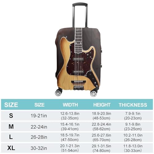 Guitar Musical Instrument Printed Luggage Cover Protector, Fits 18-32 Inch Luggage2