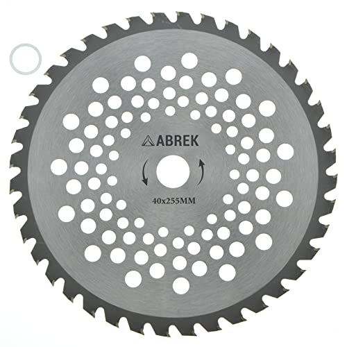 Abrek 40 Denti - 255 Mm - Disco Professionale Al Tungsteno/Decespugliatore Taglio Rami Tronchetti