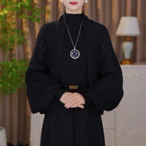 Women's Knitted Wrap Sweater Open Front Poncho Shawl with Sleeves Warm Cape for fall Winter Pashmina Scarf Wrap2