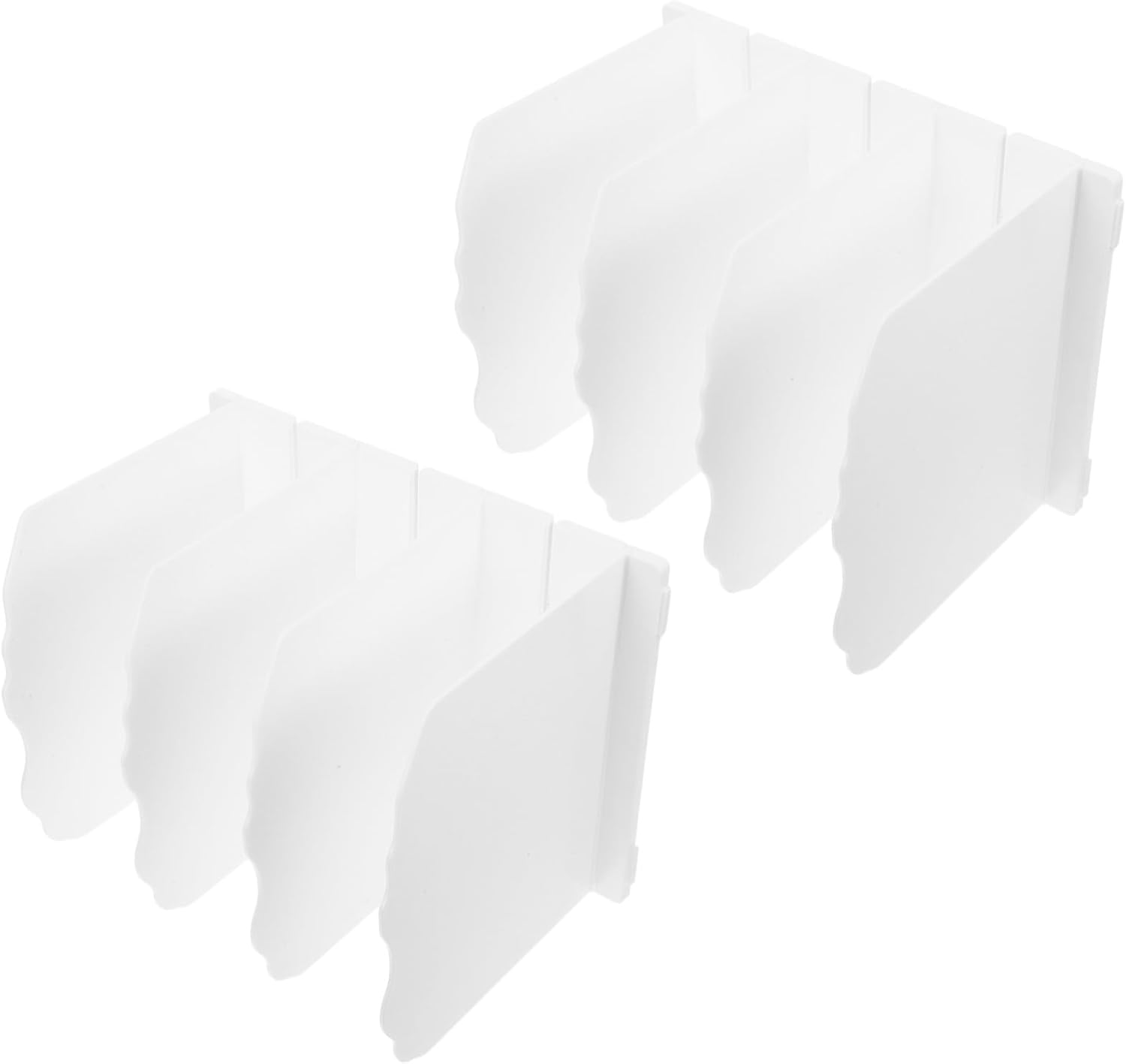 PRETYZOOM 2pcs Adjustable Handbag Storage Organizer with Shelf Dividers Wavy Design Closet Rack for Multi-Purpose Use Bedroom Office and Bathroom for Bags and Books Storage