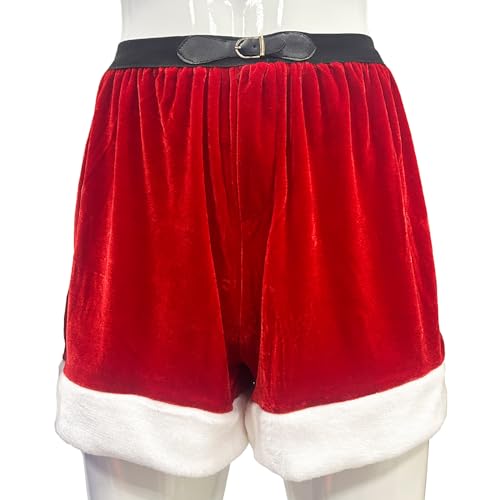 Men's Velvet Santa Christmas Boxer Shorts Novelty Fancy Dress Pants Underwear2