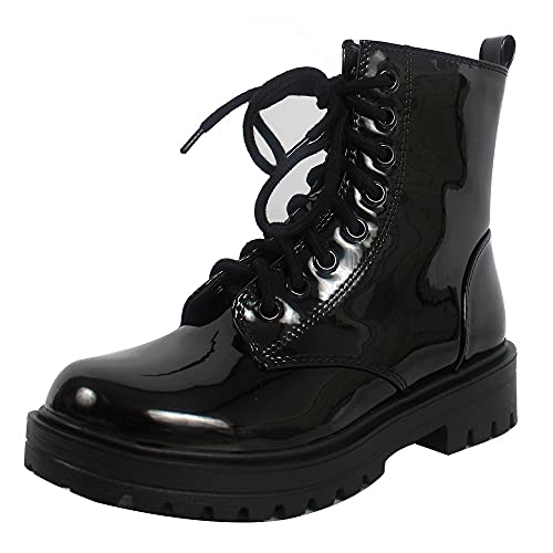 Soda Women's Combat Lace Up Ankle Boot