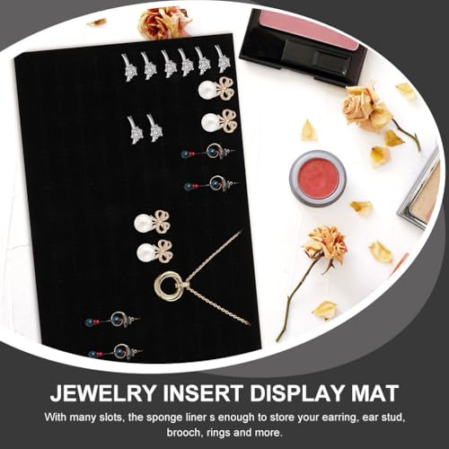 Boîtes à bijoux en éponge noire ABOOFAN avec inserts en mousse pour bagues, lot de 2