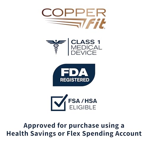 Copper Fit Mobilizer Elbow Sleeve – Mobility, Pain, Swelling, Inflammation, Circulation - Advanced Recovery for Arthritis, Tendonitis, Golf and Tennis Elbow Brace for Men and Women (Gray, Small/Medium)