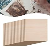 SABUIDDS 20/30 fogli di compensato in legno di larice, per lavori fai da te, lavori di legno, lavorazione laser, modellismo, regali, decorazioni (30 pezzi, 40 x 40 cm)