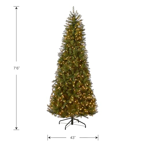 National Tree Company 7.5 ft Pre-Lit Dunhill Fir Slim Artificial Christmas Tree, 600 Clear Lights, 1,600 Tips, Includes Stand, Green by National Tree Company - Image 5